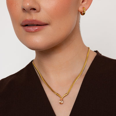 Zora Dark Champagne Necklace