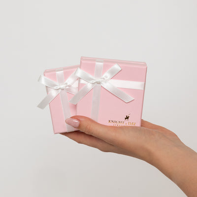 The Pink Box Solitaire Earrings