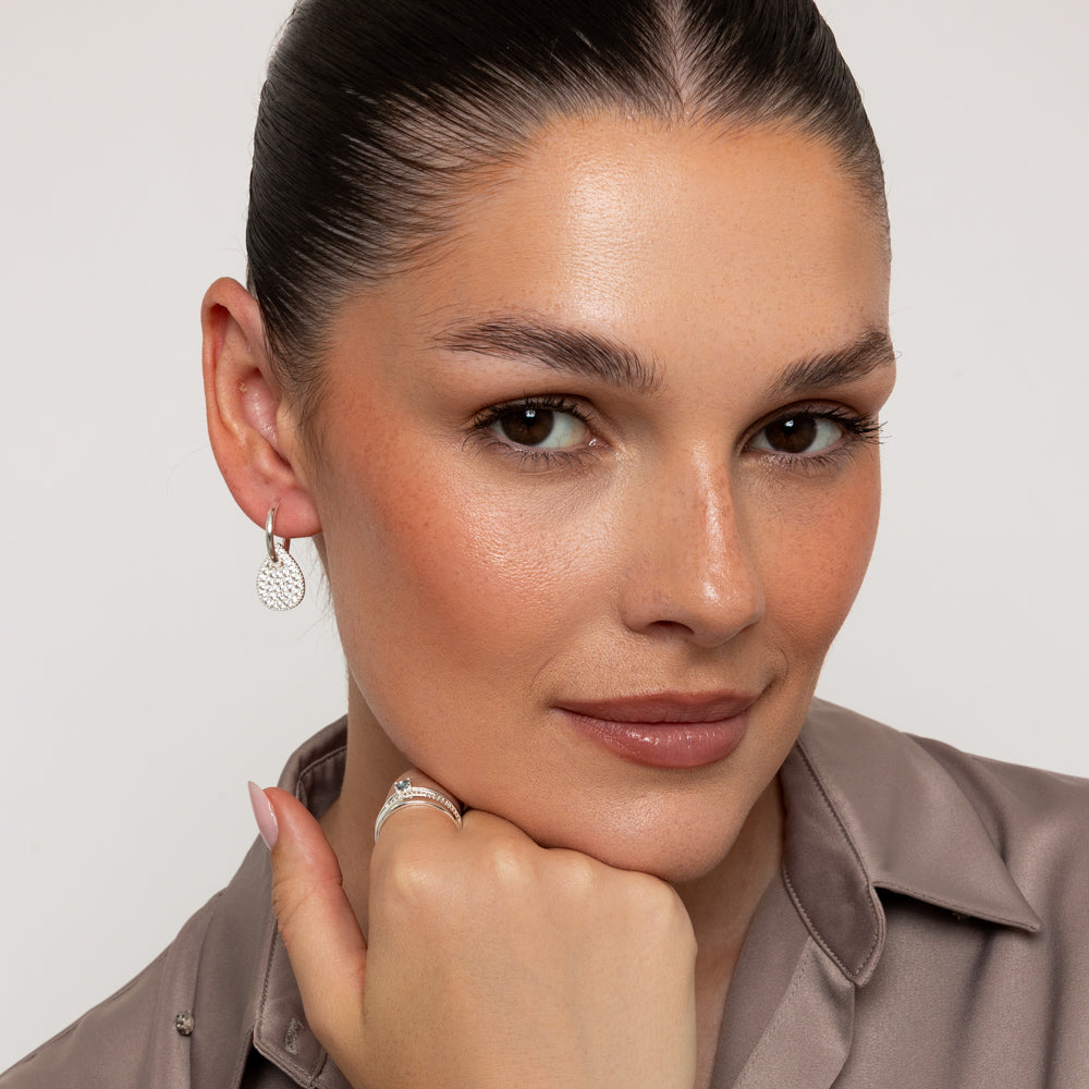 CZ Teardrop Earrings