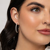 Medium Size Crystal Encrusted Hoops