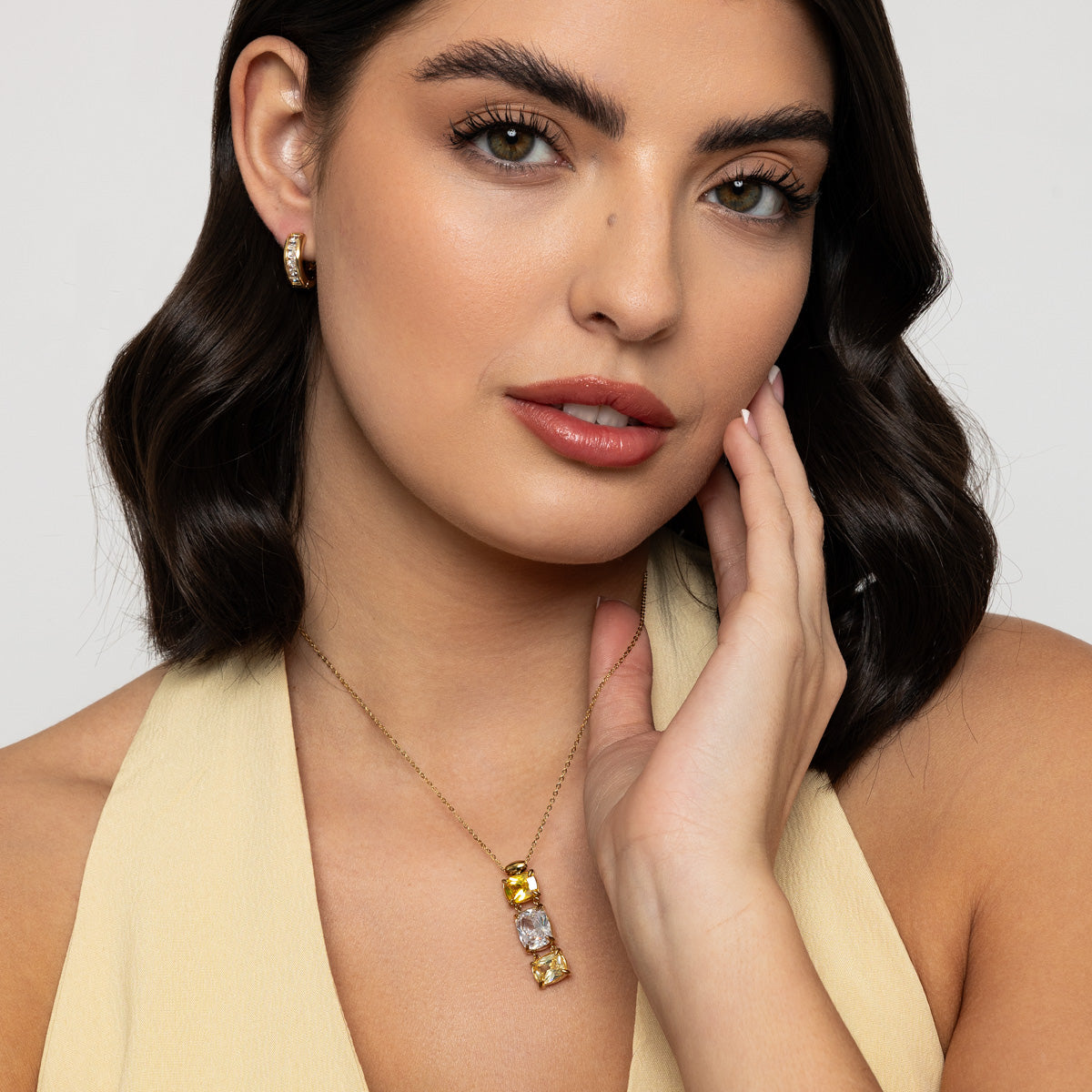Izabella Small Gold Plated Hoops