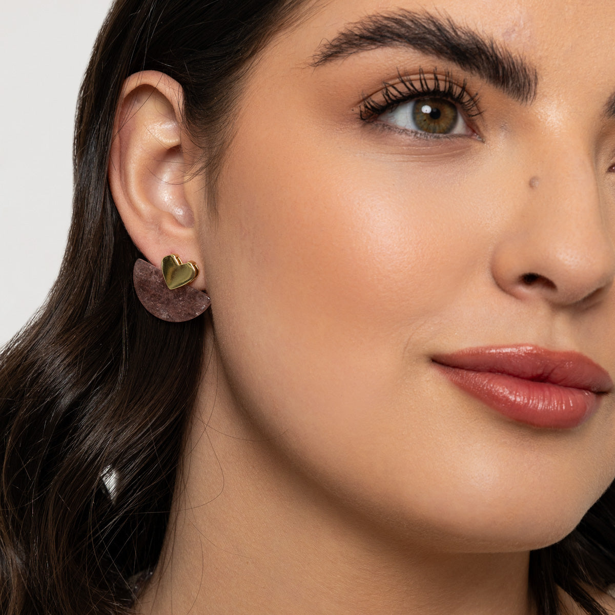 Strawberry Quartz Semi Precious Stone Earrings