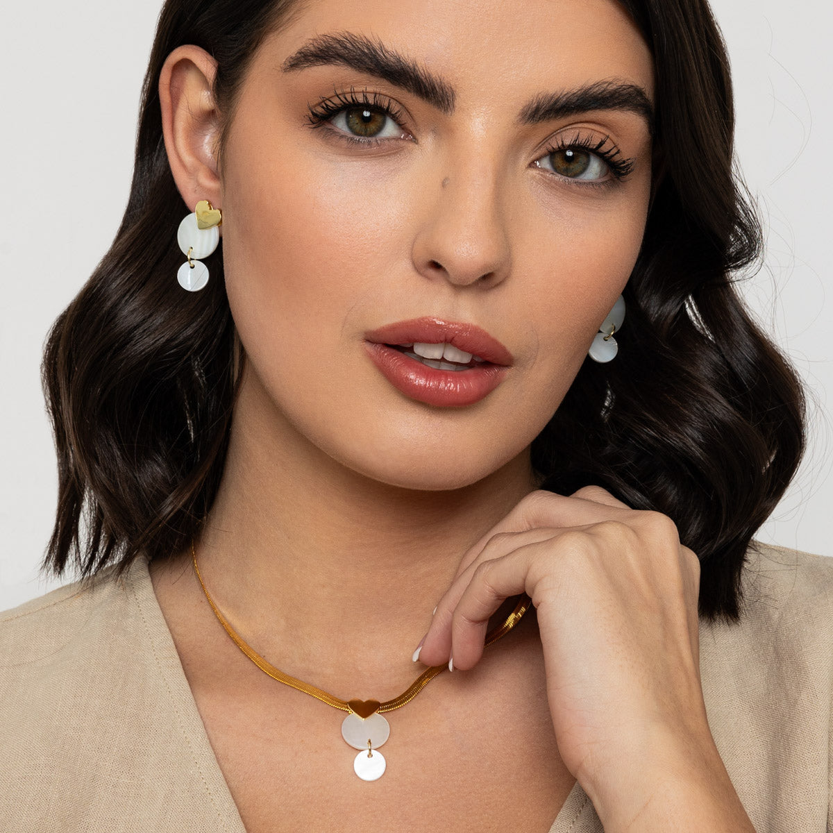 White Shell Earrings