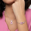 Classic Oval Drop Rose Pink Bracelet