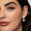 Classic Oval Drop Rose Pink Earrings