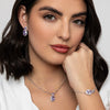 Classic Oval Drop Amethyst Earrings