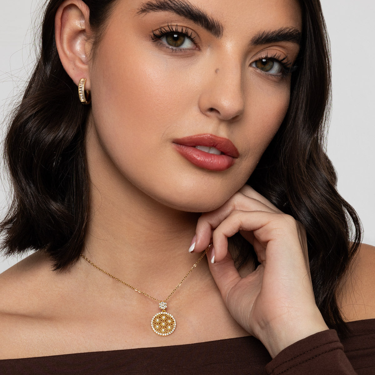 Crystal Flowers Pendant