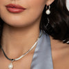 Alia Silver Faux Pearl Necklace