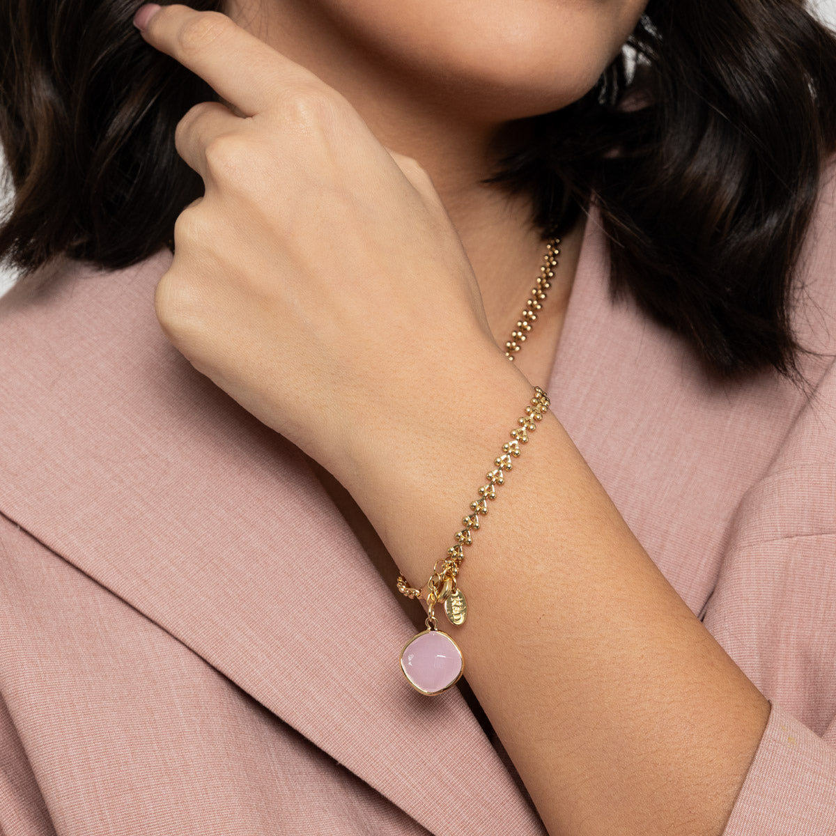 Rosewater Opal Drop Bracelet