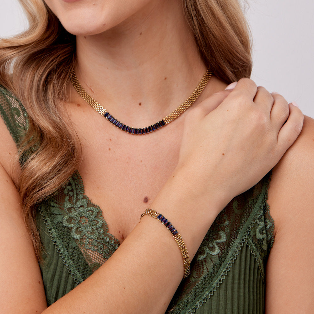Sapphire Mesh Bracelet