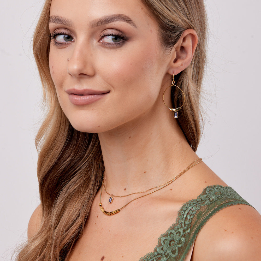 Keilani Amethyst CZ Earrings