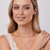 White CZ Star Layered Necklace