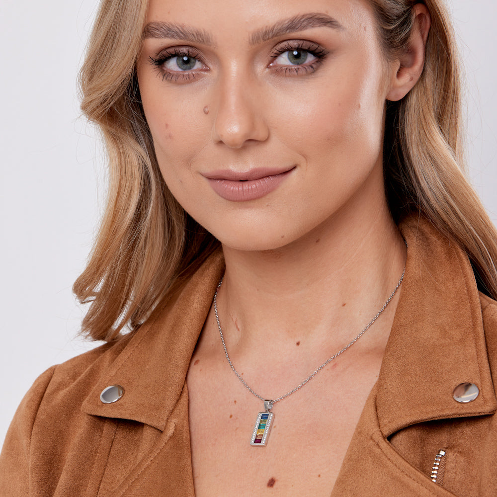 Rectangular Rainbow Pendant