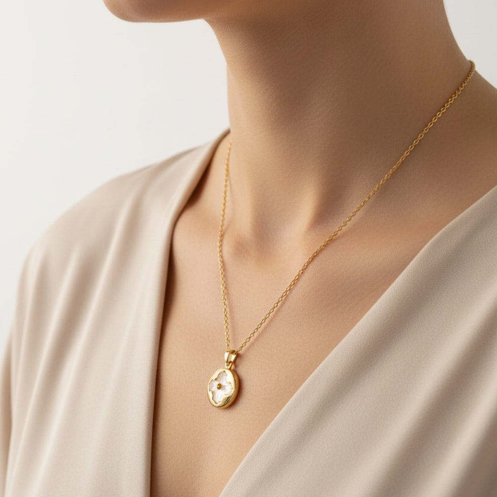 The Pink Box Mother of Pearl Pendant