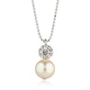 Paulette Rhodium & Pearl Pendant