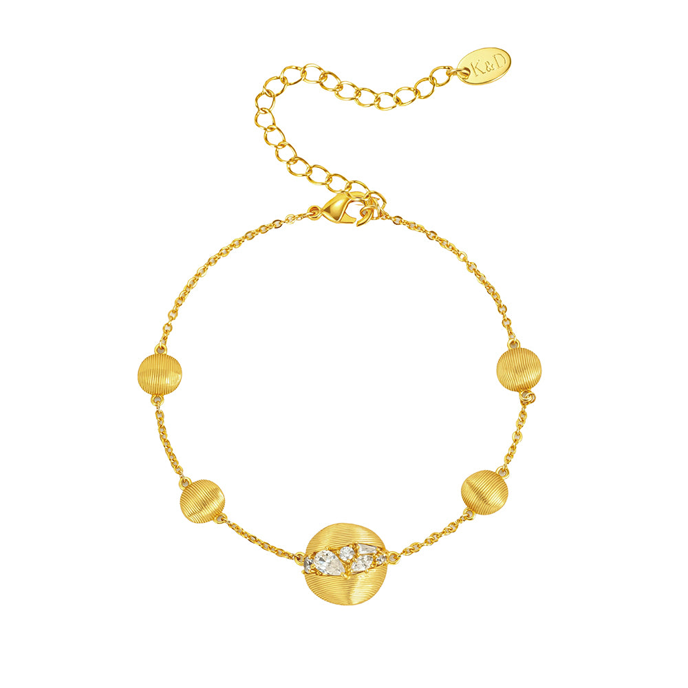 Lilian Brushed Gold Plated Bracelet