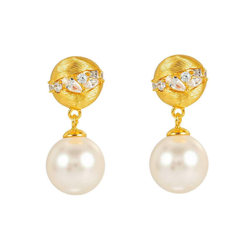 Lillian Faux Pearl Earrings