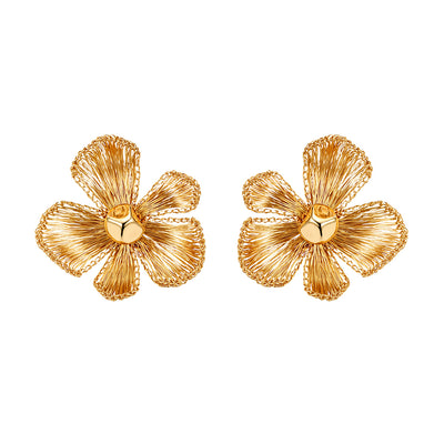 Luxury Floral Gold Earrings
