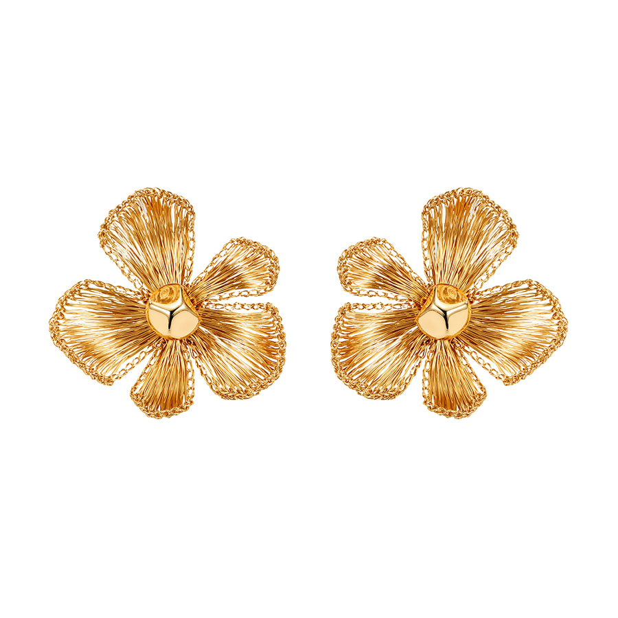 Luxury Floral Gold Earrings