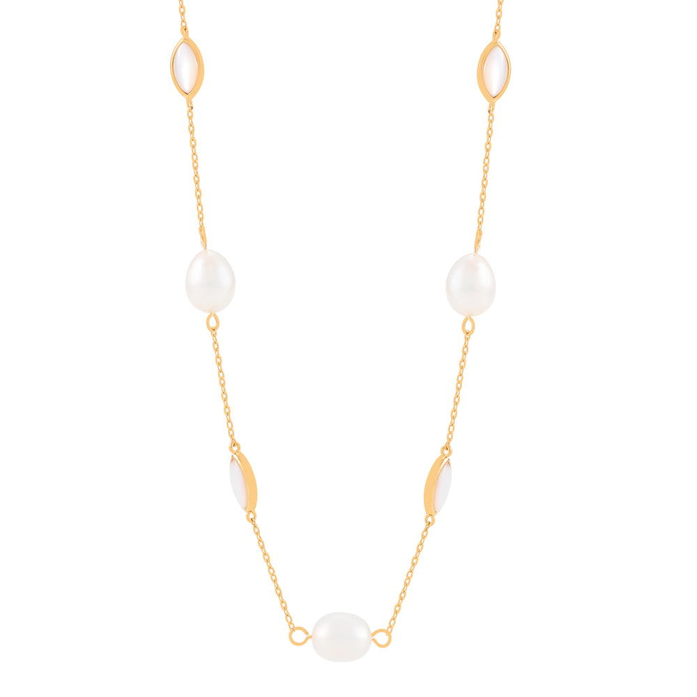 MOP & Freshwater Pearl Necklace