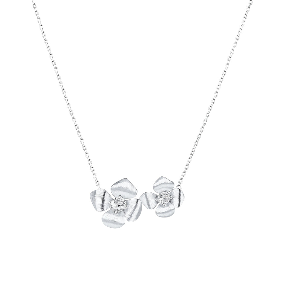 Madelyn Brushed Silver Plated Necklace