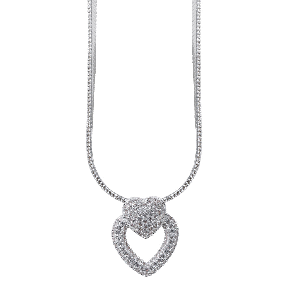 Micro Pavé Heart Necklace