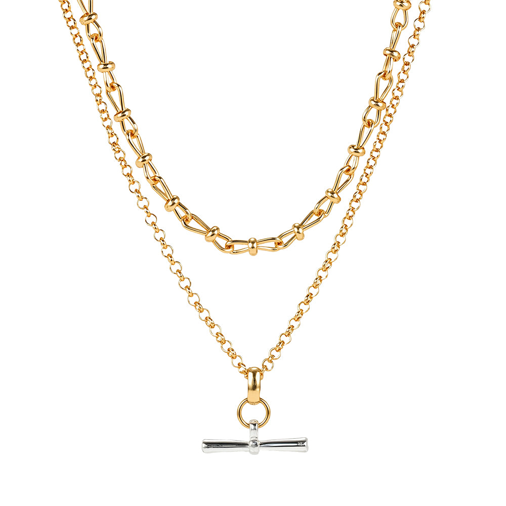 Mixed Tones Layered T Bar