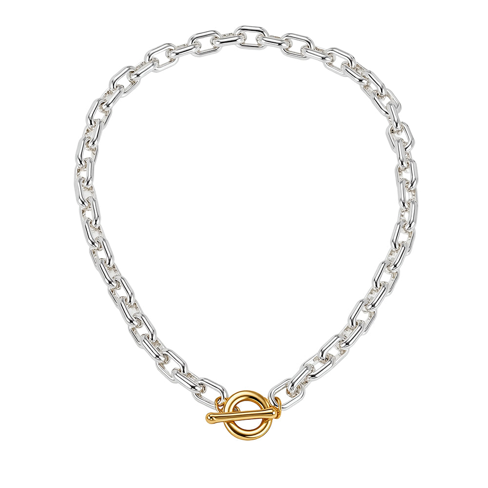 Mixed Tones Ring & Toggle Necklace