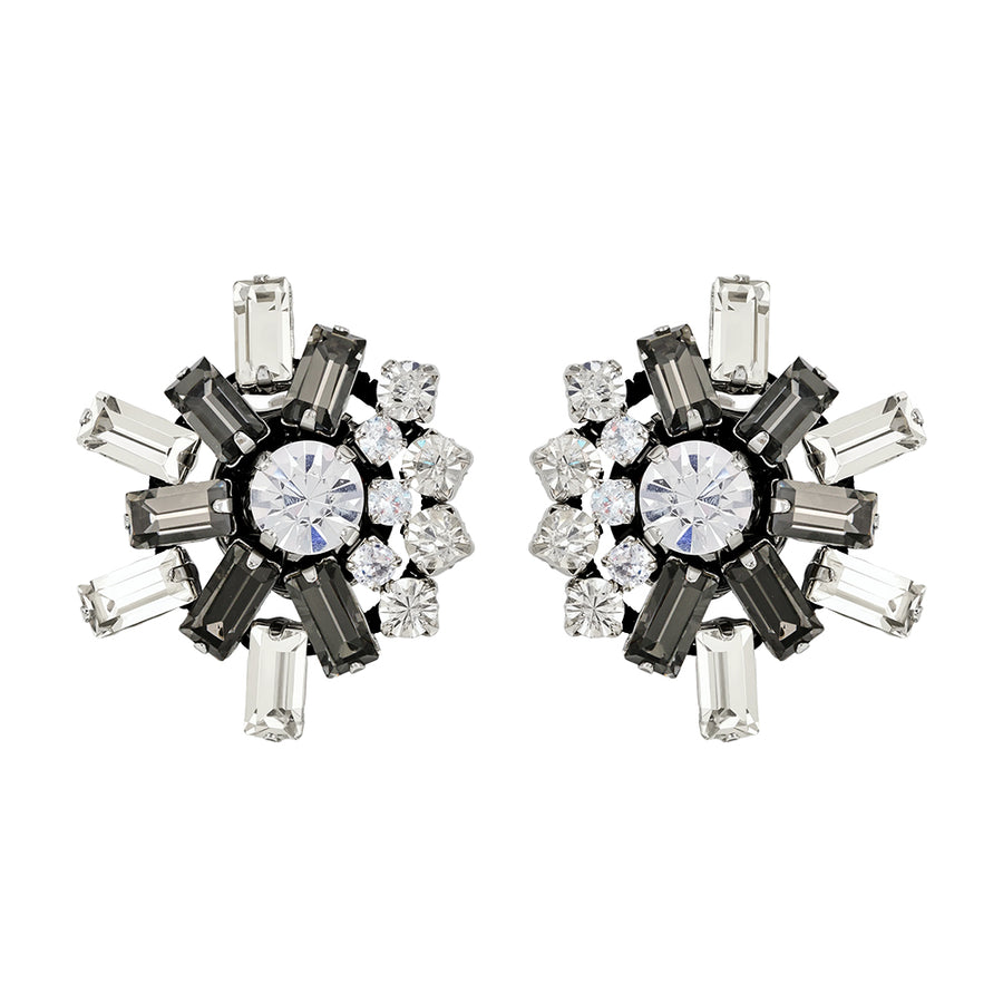 Olivia Crystal & Black Diamond Earrings
