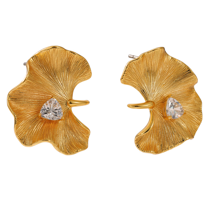 Ophelia Gold Stud Earrings