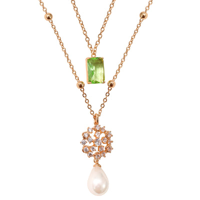 Pearl & Green Necklace