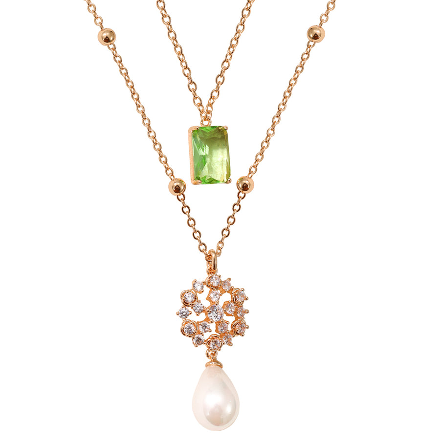 Pearl & Green Necklace