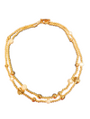 Freshwater Pearl & Beaded Gold Necklace