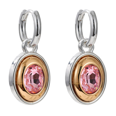 Pink Mixed Metal Earrings