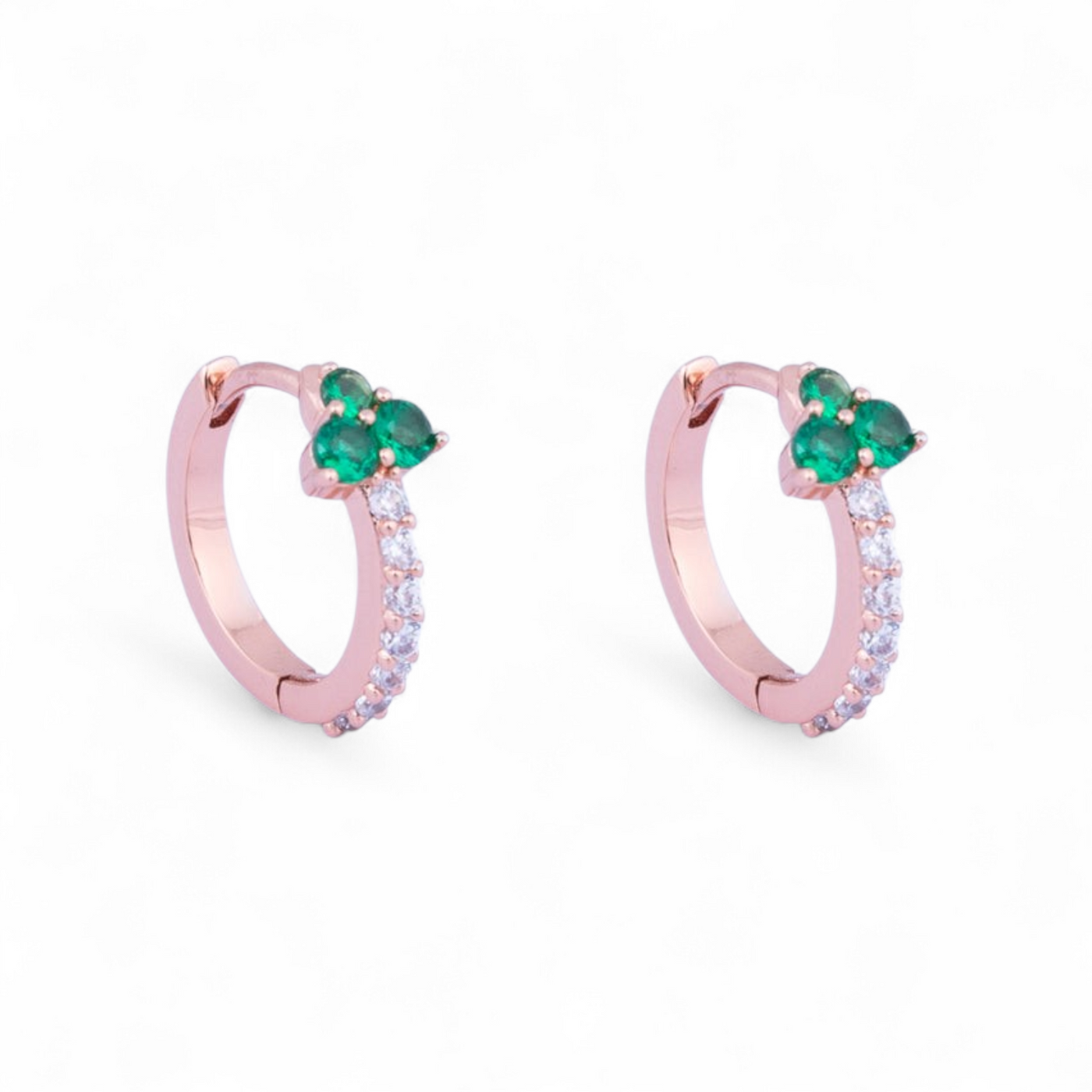 Emerald Huggies Earrings