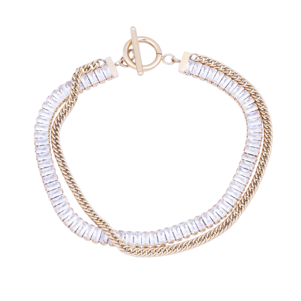Layered Crystal Bracelet