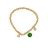 Crystal & Emerald Beaded Bracelet