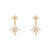 White CZ Star Drop Earrings