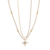 Tiny Pearl Necklace with Centre Star