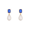 Pearl & Sapphire Earrings