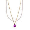 Pearl & Amethyst Layered Necklace