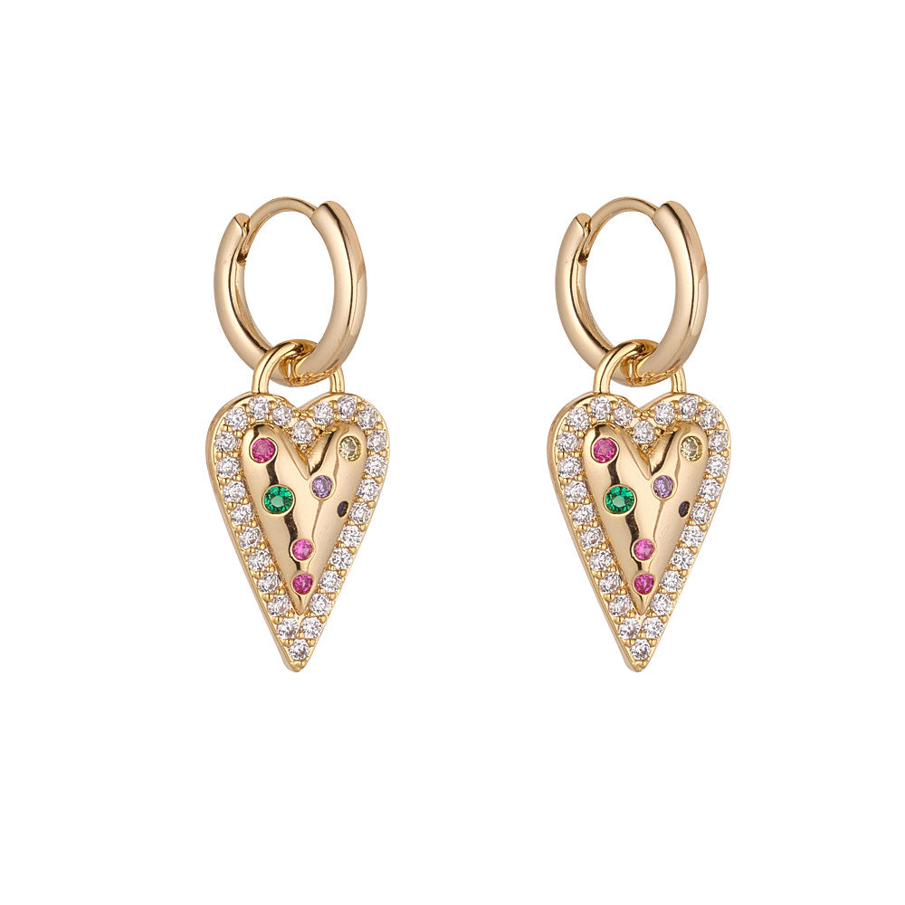 Rainbow Heart Earrings