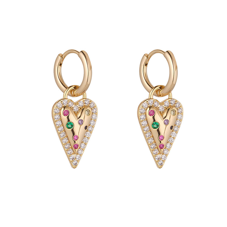 Rainbow Heart Earrings