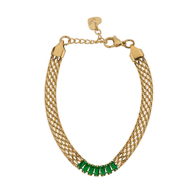 Emerald Mesh Bracelet