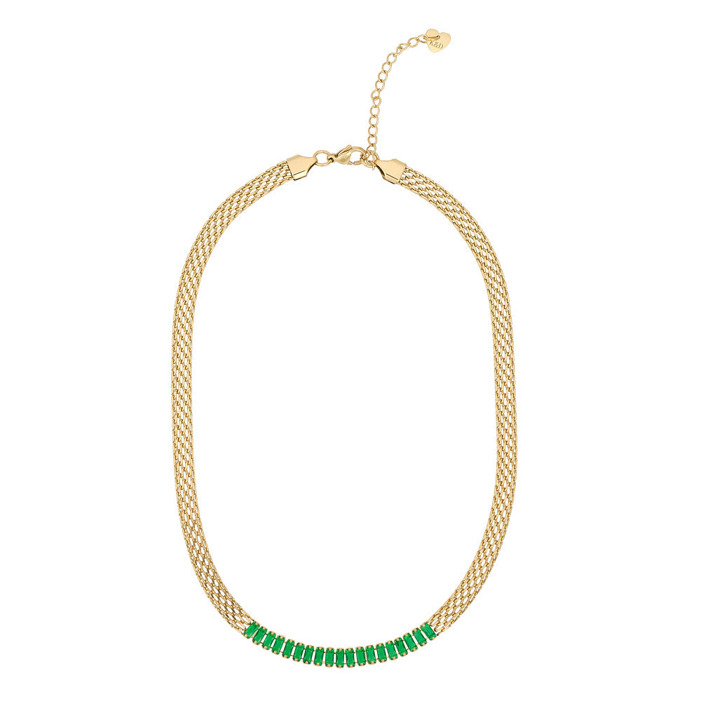 Emerald Mesh Necklace