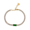 Emerald & Clear CZ Tennis Bracelet