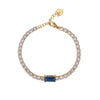 Sapphire & Clear CZ Tennis Bracelet