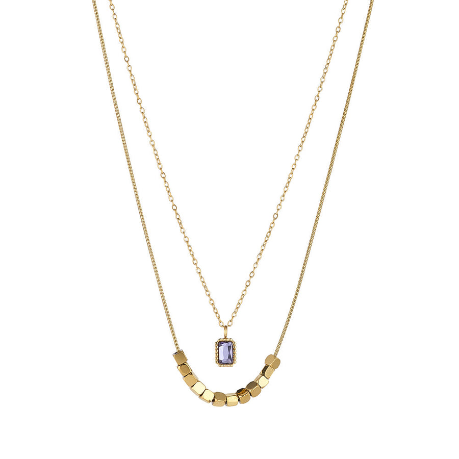 Keilani Amethyst CZ Necklace