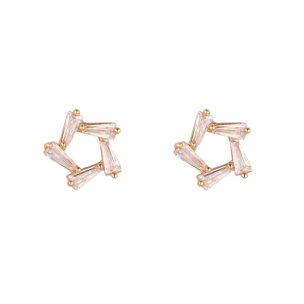 Gold CZ Studs