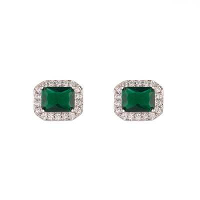 Horizontal Emerald Earrings